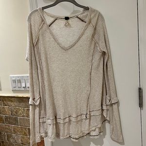 Free People Long Sleeve V Neck Tunic